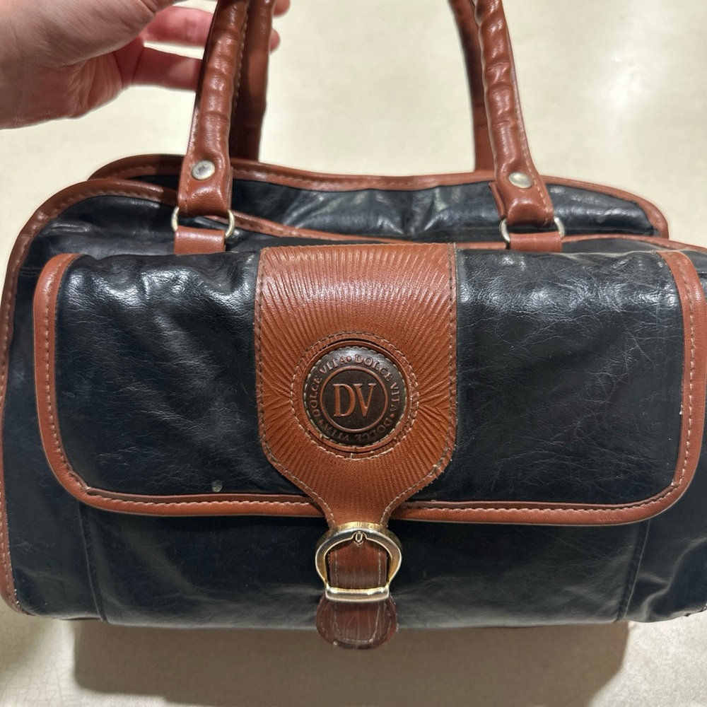 Dolce Vita Vintage Black & Brown Handbag Purse